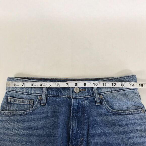 Lucky Brand 90s Midi Short Women's Size 2/26 Stretch Denim Raw Hem High Rise - Picture 4 of 10